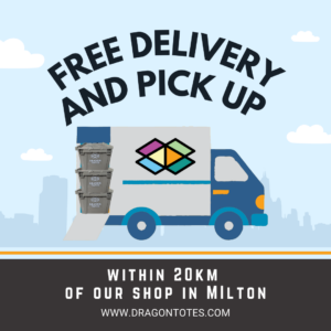 Dragon Totes offers fee delivery and pickup within 20km of Milton, Ontario